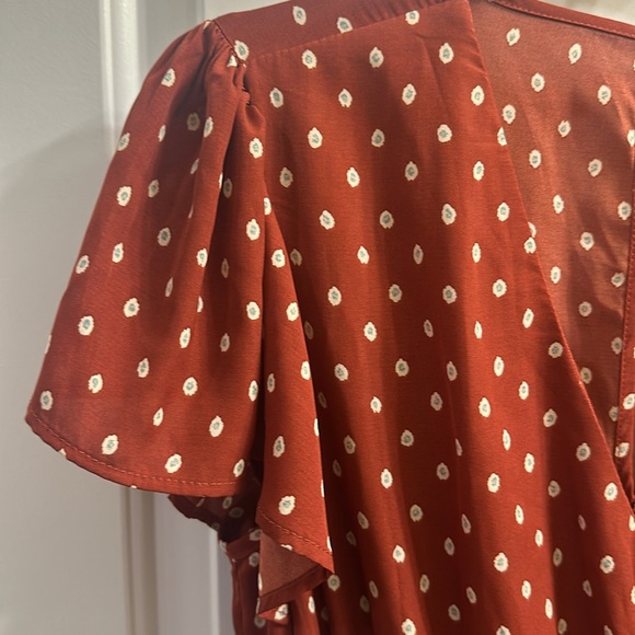 FOURTEEN & 9TH Rust Shirtsleeve Romper - Picture 4 of 7